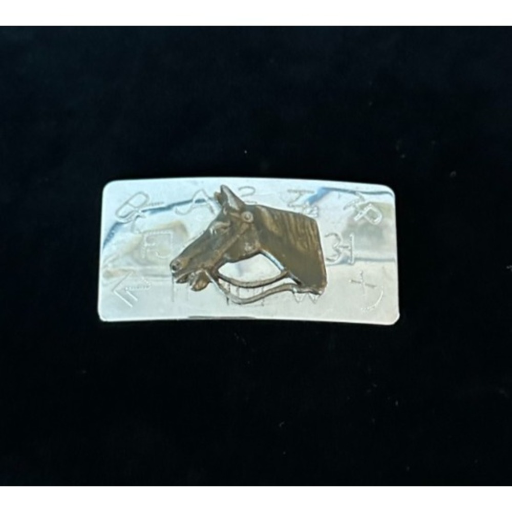 Vintage Horse Design Belt Buckle *Missing Clip*